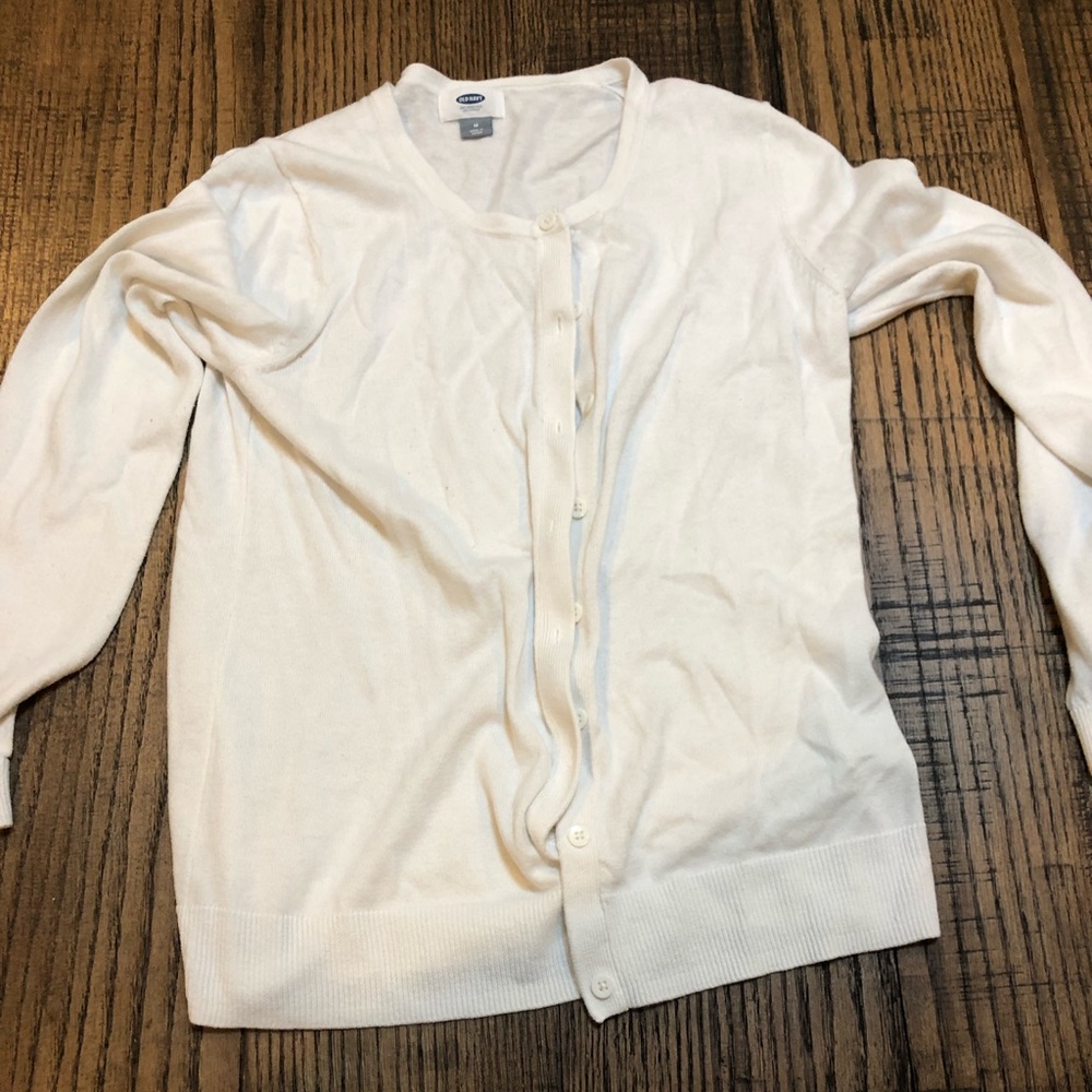 White cardigan